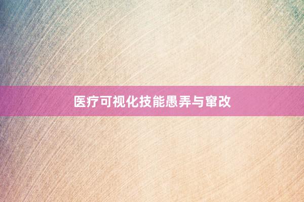 医疗可视化技能愚弄与窜改